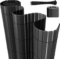 Jopassy PVC soukromí obrazovky mat soukromí plot soukromí obrazovky pro plot balkon šedá 90x400cm Stabilní W-tvar