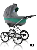 Prampol kombinovaný kočárek Soft Line chrome komplet s autosedačkou - 03