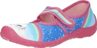 girlZ onlY Kinder-Hausschuh Regenbogen Einhorn Pink-Blau-Mehrfarbig, Farbe:rot, EU Größe:30