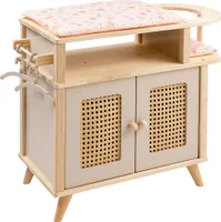 howa Puppenwickelkommode Puppenwickeltisch aus Holz 'miniflowers' mit Puppensitz, Auflage, Bügel 2760