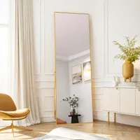 ProximaX Standspiegel 165x60cm Ganzkörperspiegel mit prächtigem Golden Metallrahmen - HD Großformat für elegantes Wohnen und Ankleiden