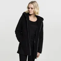 Urban Classics Damska kurtka Sherpa czarna - M Kurtka z futerkiem
