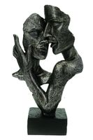 Formano Moderne Büste Paar auf Sockel Liebespaar Figur Poly 32 cm