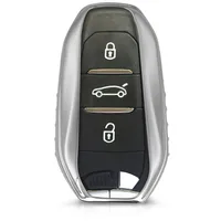 kwmobile Autoschlüssel Hülle kompatibel mit BMW 3-Tasten Funk Autoschlüssel  (nur Keyless Go) - TPU Schutzhülle Schlüsselhülle Cover in Hochglanz Blau