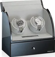 Designhütte - Watchwinder - Basel 2 LCD Black 70005-48