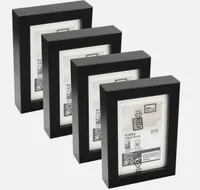 4er Set Ikea RIBBA Bilderrahmen, schwarz, 10x15 cm Wand- & Tischmontage