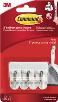 3M Command Draht-Haken Kunststoff/Metall weiß Größe: S Tragkraft: 225 g 3 Haken