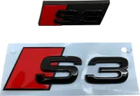 Oryginalny emblemat z logo Audi S3 A3 Black Edition czarny błyszczący