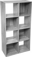 Knihovna, 8 polic, MDF, 68x32x134 cm, bílá