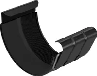 BRYZA Rinnenverbinder verzinkt Ø 150 mm, Schwarz RAL 9005