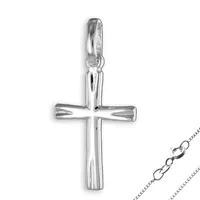 trendor Herren-Kette mit orthodoxem Kreuz Anhänger 45 mm 925 Silber 41388 •  uhrcenter