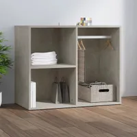vidaXL Regal für Schminktisch Betongrau 80x40x65 cm Holzwerkstoff