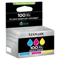 Lexmark 100XL / 14N0850B Tinten Multipack cyan, magenta, gelb XXL