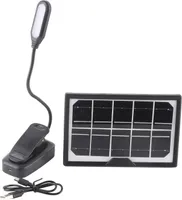 Solar-Klemmlampe, wiederaufladbar, warmes Tageslicht, weißes Licht, flimmerfrei, flexibler Schwanenhals, zum Anklipsen, Buchlicht, 5 V