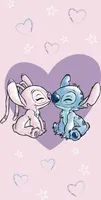 JERRY FABRICS Lilo and Stitch Love Ręcznik kąpielowy bawełna - frotte, 70/140 cm