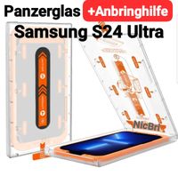 Schutzfolie für Samsung Galaxy S24 Ultra Panzerfolie Display Schutzglas + Anbringhilfe HD-Klar