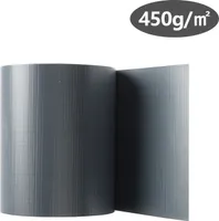 Jayseuw Sichtschutzstreifen PVC Doppelstabmatten Zaun Windschutz 2 Rollen á 35m x 19cm Anthrazit