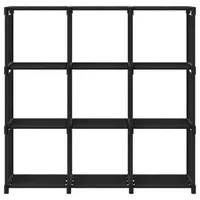 vidaXL Police z kostek s 9 přihrádkami černá 103x30x107,5 cm látka