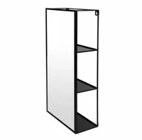 UMBRA Nástenné zrkadlo CUBIKO Zrkadlo do šatníka Zrkadlo čierne 1009654-040