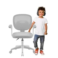 MARK ADLER Junior 3.0 | Kinder Schreibtischstuhl Ergonomischer Kinderdrehstuhl | Fußablage | Sitztiefe einstellen | Grau