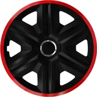 J&J Automotive | Puklice Lux Čevené lakované + ring 15" 4ks