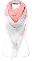 großer Damen Schal kariert Karo XXL Oversized Winterschal quadratisch Autiga® rosa-grau
