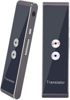 T8 Sprachübersetzer Tragbarer intelligenter Übersetzer mit 40 Sprachen Bluetooth Pocket Interpreter für Reisen Business Lernen (Grau)
