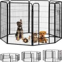 relaxdays puppy run veľkosť XXL čierna 76,5 x 235,0 x 120,0 cm