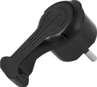 Schutzkontakt-Winkelstecker McPower extra flach, Handgriff, Zugentlastung