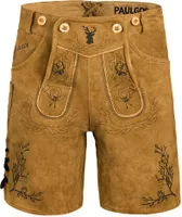PAULGOS Herren Trachten Lederhose Kurz - HK3 - Echtes Leder - in 3 Farben erhältlich - Größe 44 - 60