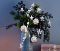 Tchibo Weihnachtsdeko Weihnachtsbeleuchtung Weihnachts Geschenk-Set Weihnachtsbaum Schmuck Glitzer Rentier
