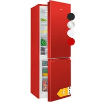 Bomann® Kühlschrank mit Gefrierfach |  | 143cm | Kühl Gefrierkombination leise | Türanschlag wechselbar | 175L | KG 320.2 rot