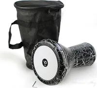 Orientalische Kinder Darbuka Trommel Percussion Aluguß gerissener Lack Effeckt Schwarz/Weiß