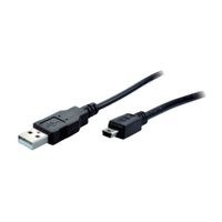 S-Conn 14-16045, 3 m, Mini-USB B, USB A, USB 2.0, 480 Mbit/s, Schwarz