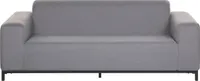 BELIANI Sofa Grau / Schwarzes Gestell Polsterbezug Indoor & Outdoor Wohnzimmer Salon Balkon Terrasse