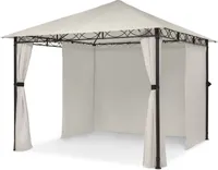 Blumfeldt Mondo, pergola, párty stan, záhradný altánok, rozmery: 2,95 x 2,6 x 2,95 m (ŠxVxH), 4 bočné panely, EasyMount Concept, ochrana proti poveternostným vplyvom: UV / vietor / dážď, béžová