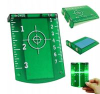 Zieltafel Laserzieltafel, für Kreuzlinienlaser, Laserwasserwaage, genau, mit Magneten, grün