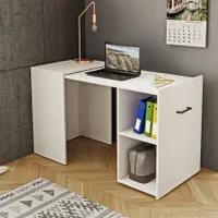 Helvetia "Smart" Ausziehbarer Schreibtisch 41-132cm Weiß