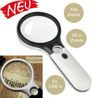 LED Lupe Leselupe mit Lichtbeleuchtung 20x Vergrößerung Juwelierlupe