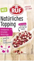 RUF Natürliches Topping Himbeeren, Kirschen, Reiscrispies 15g