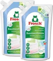Frosch Weichspüler Baumwollblüten 1 Liter pflegend mit Baumwolle (2er Pack)