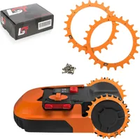 2-teilig Mähroboter Spikes Orange Ø 180 mm für HONDA JOHN DEERE WORX EINHELL