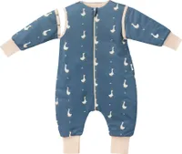 Mababu Mädchen Schlafsack 1.5 TOG Ganzjahresschlafsack mit Füßen Goose Dream 104 [Kinder]