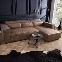 riess-ambiente Design Ecksofa BOSSA NOVA 265cm antik taupe Microfaser Couch 3-Sitzer Wohnzimmer Eckcouch Sofa Couch