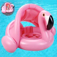 Schwimmring Flamingo,Flamingo Aufblasbarer Schwimmring,Baby Schwimmring Aufblasbarer,Baby schwimmring mit Sonnenschutz,babyschwimmen,Baby schwimmtrainer,aufblasbarer schwimmreifen