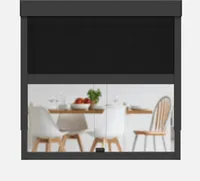 Außenrollo für Fenster 60x91-142cm Grau Blickdicht