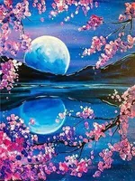 40x30 cm Diamanten Malerei Zum Selbermachen DIY Diamond Painting Sonnenaufgang