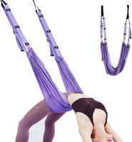 Aerial Yoga Hängemattel, Yoga Hängematte, Stretching Band Dehnungsband Übungsband für Yoga Ballett Pilates Gymnastik Flexibilität Training (Lila)