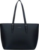 Eleganci Damen Shopper Tasche mit Reißverschluss – Schultertasche, Handtasche, A4 geeignet, Schwarz