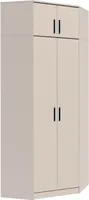 Marmex Möbel Eckschrank mit Schrankaufsatz GRANT G8+G15 Cashmere 91x235x91 cm
